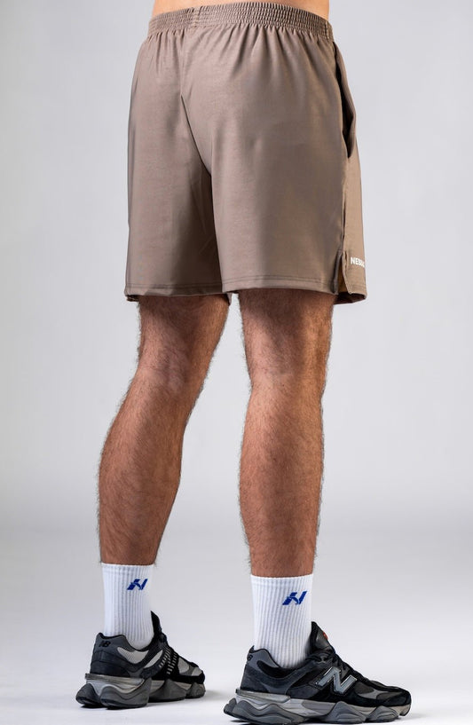 NEBBIA Power Training Shorts 902 | Black & Light Brown Ash - AlisiiaKholli