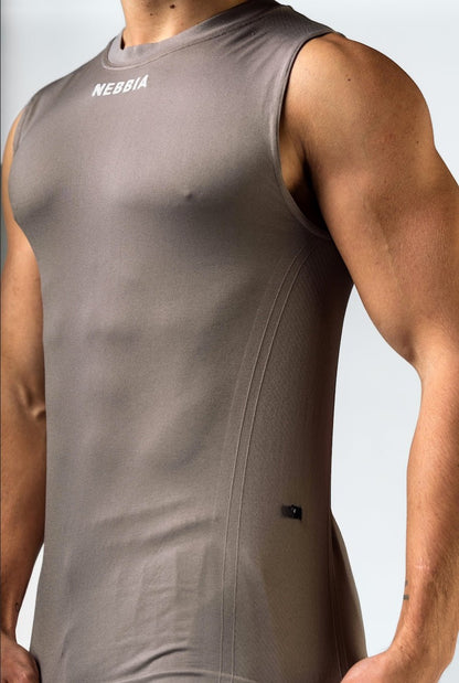 NEBBIA Seamless Tank Power 899 | Black & Light Brown Ash - AlisiiaKholli