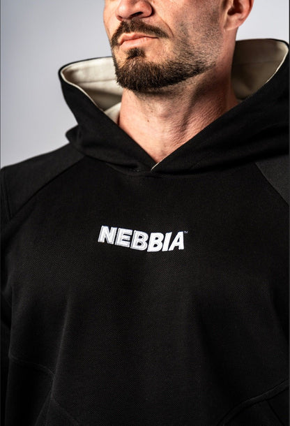 NEBBIA Training Hoodie HERO 300 – Black - on - Black Heavyweight Gym Hoodie - AlisiiaKholli