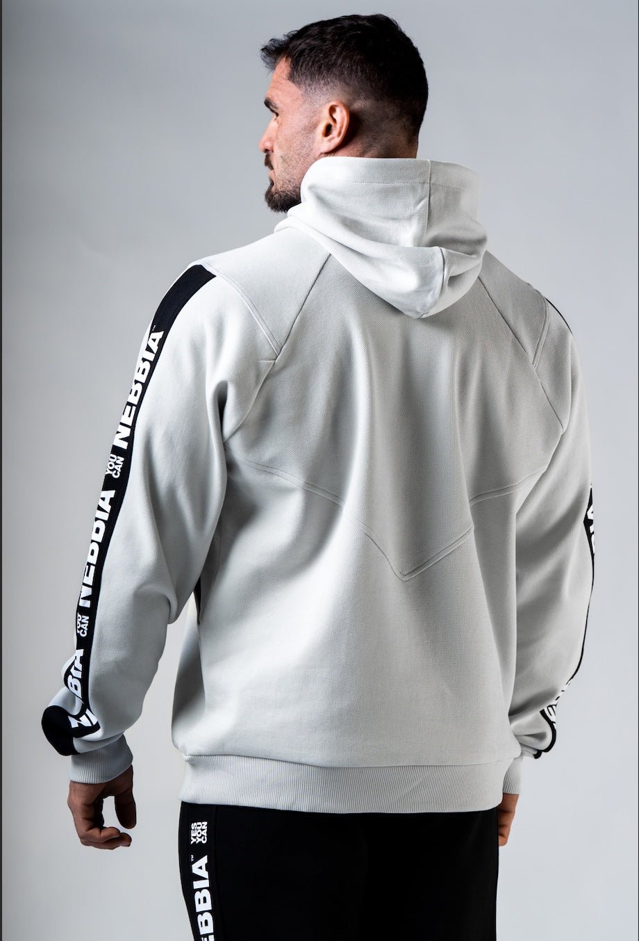 NEBBIA Training Hoodie HERO 300 – Light Grey Heavyweight Hoodie - AlisiiaKholli