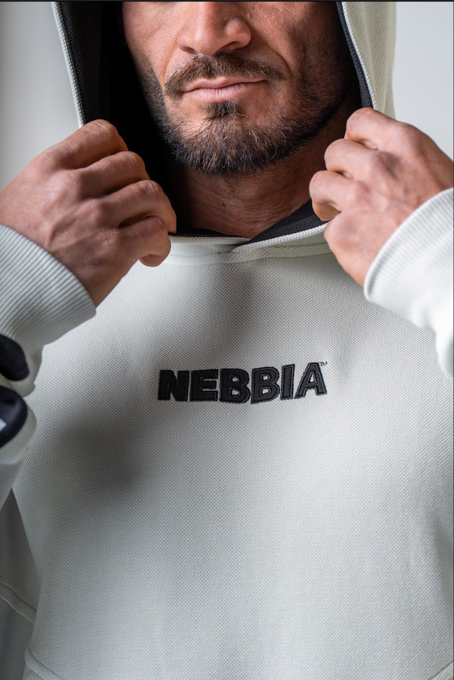 NEBBIA Training Hoodie HERO 300 – Light Grey Heavyweight Hoodie - AlisiiaKholli