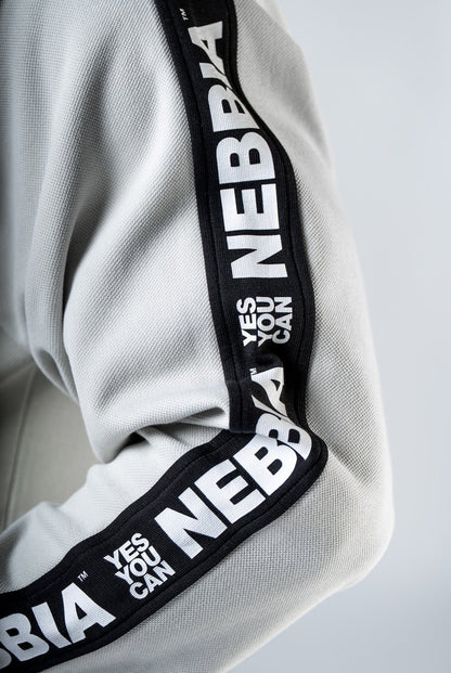 NEBBIA Training Hoodie HERO 300 – Light Grey Heavyweight Hoodie - AlisiiaKholli