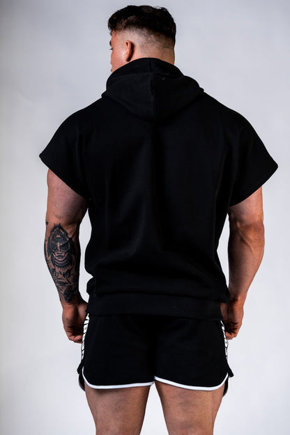 NEBBIA Training Rag Top HERO 297 – Black - on - Black Short Sleeve Hoodie - AlisiiaKholli