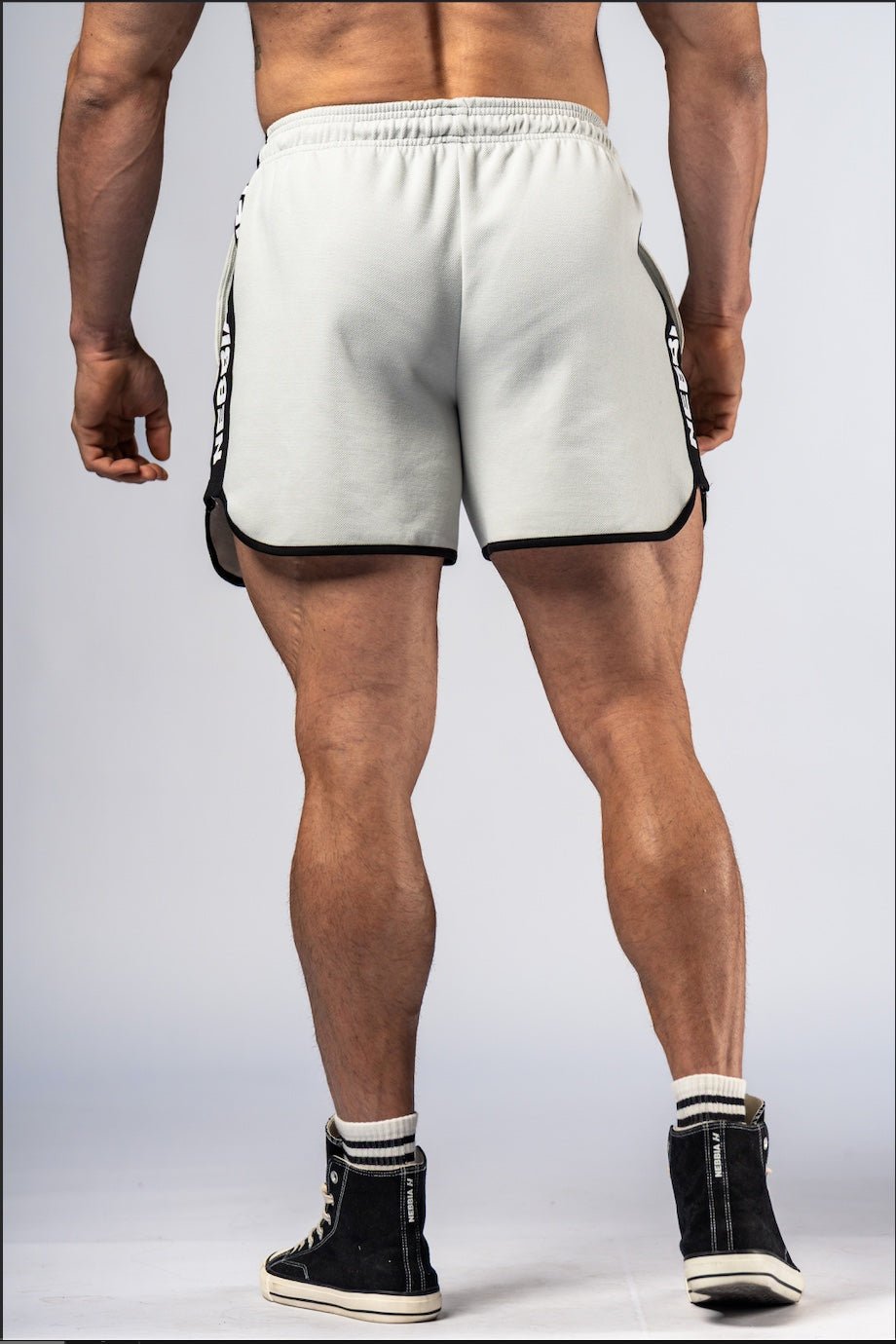 NEBBIA Training Shorts HERO 295 – Light Grey Heritage Edition - AlisiiaKholli