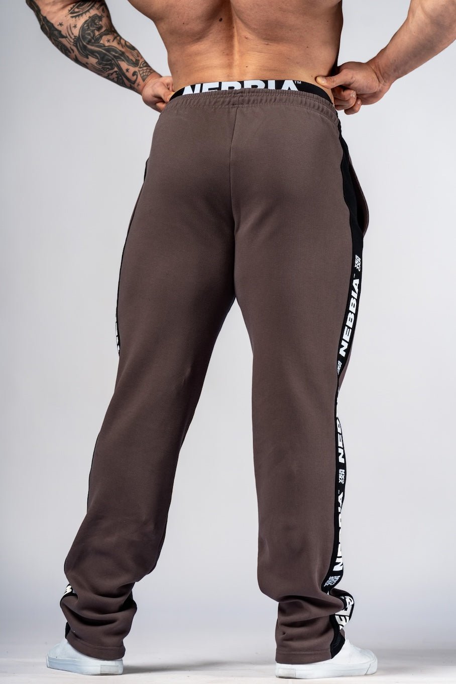 NEBBIA Training Sweatpants HERO 296 – Brown Heavyweight Joggers - AlisiiaKholli