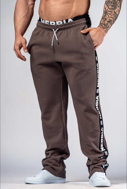 NEBBIA Training Sweatpants HERO 296 – Brown Heavyweight Joggers - AlisiiaKholli
