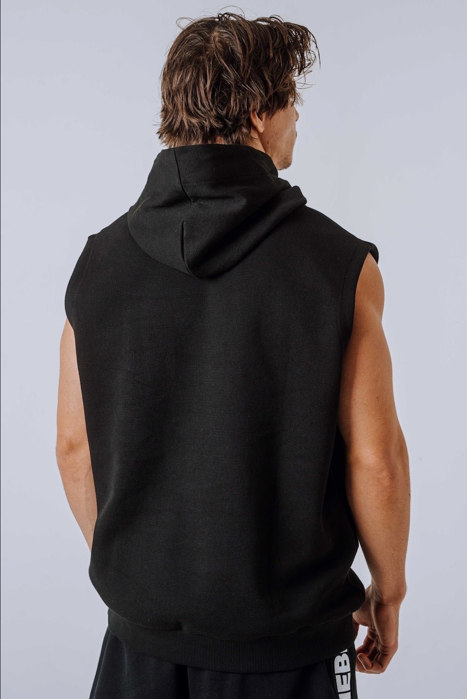 NEBBIA Training Tank HERO 299 – Black - on - Black Sleeveless Gym Hoodie - AlisiiaKholli