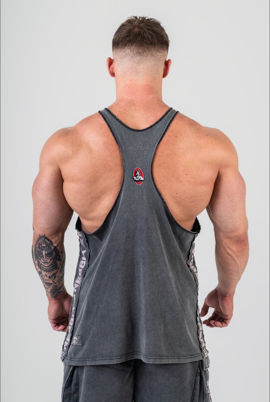 NEBBIA Washed Muscle Back Stringer 791 – Golden Era Black Edition - AlisiiaKholli