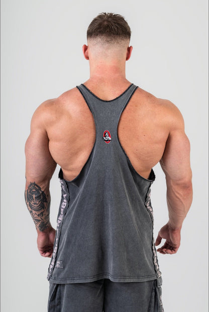 NEBBIA Washed Muscle Back Stringer 791 – Golden Era Black Edition - AlisiiaKholli