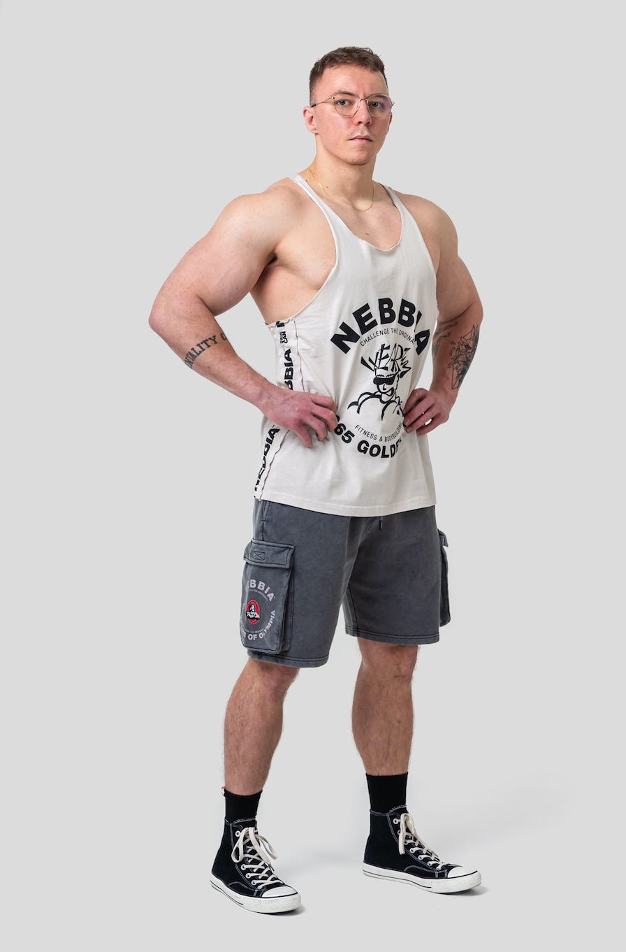 NEBBIA Washed Muscle Back Stringer 791 – Golden Era Light Grey - AlisiiaKholli