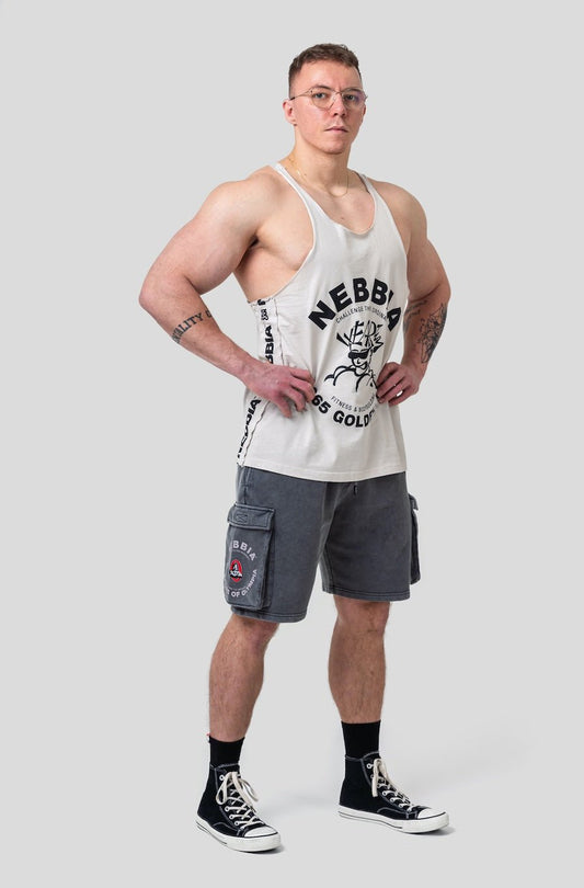 NEBBIA Washed Muscle Back Stringer 791 – Golden Era Light Grey - AlisiiaKholli
