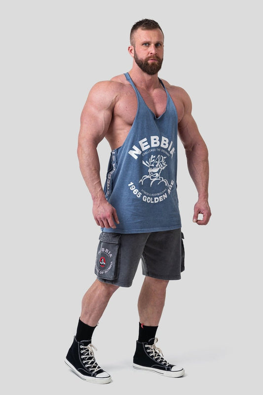NEBBIA Washed Muscle Back Stringer 791 – Golden Era Vintage Blue - AlisiiaKholli