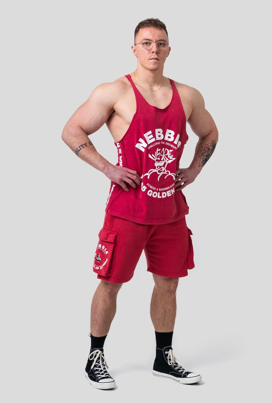 NEBBIA Washed Muscle Back Stringer 791 – Golden Era Vintage Red - AlisiiaKholli