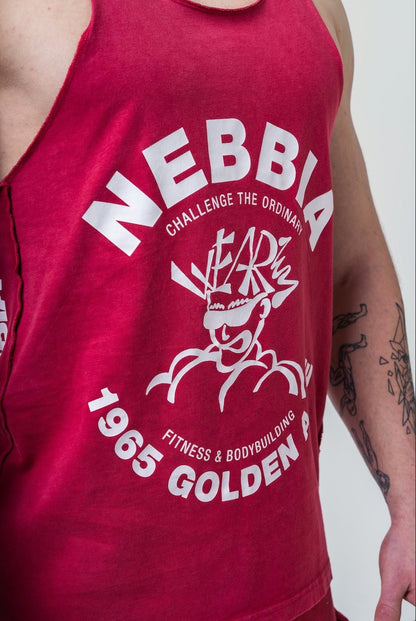 NEBBIA Washed Muscle Back Stringer 791 – Golden Era Vintage Red - AlisiiaKholli