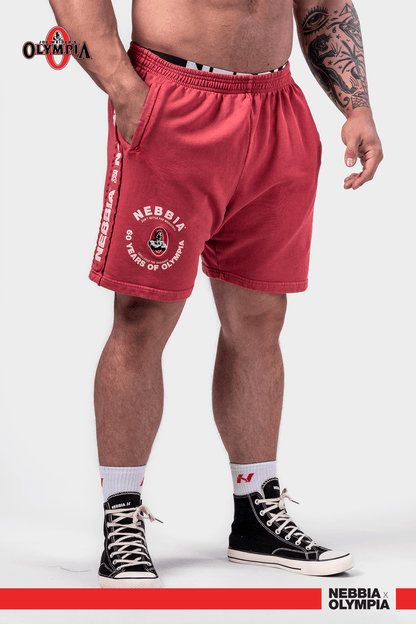 Nebbia Washed Sweat Shorts LEGEND Red 786 - AlisiiaKholli