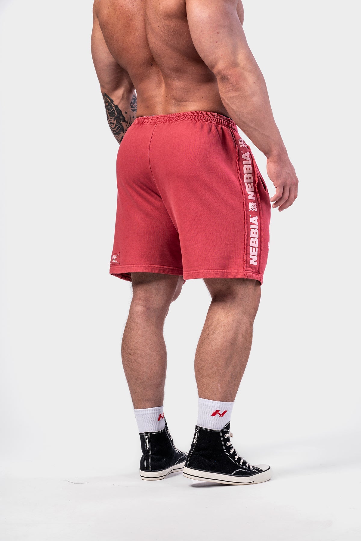 Nebbia Washed Sweat Shorts LEGEND Red 786 - AlisiiaKholli