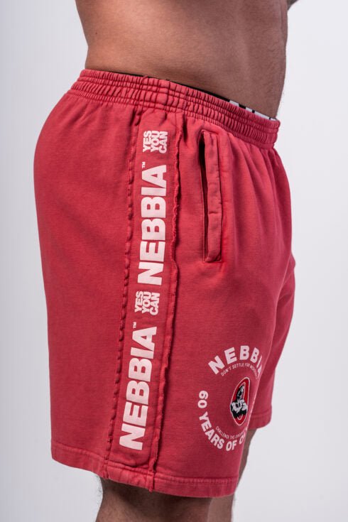 Nebbia Washed Sweat Shorts LEGEND Red 786 - AlisiiaKholli