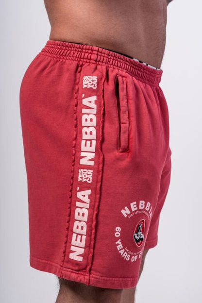 Nebbia Washed Sweat Shorts LEGEND Red 786 - AlisiiaKholli
