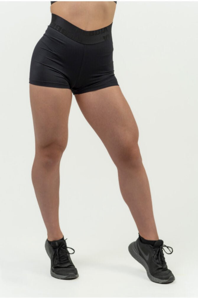 NEBBIA Women’s Compression High Waist Shorts INTENSE Leg Day Black - AlisiiaKholli