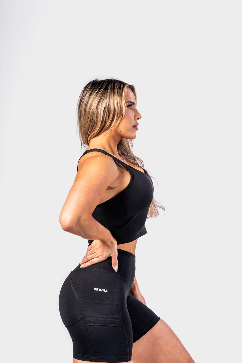 Padded High - Impact Sports bra GYM TIME Black 231 - AlisiiaKholli