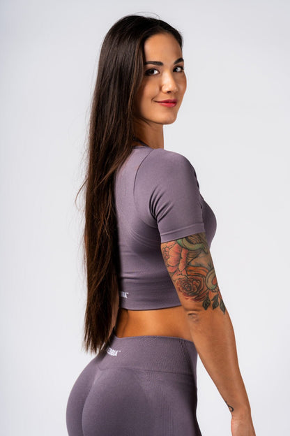 SHAPING CROP TOP FLOW SEAMLESS 499 Purple - AlisiiaKholli