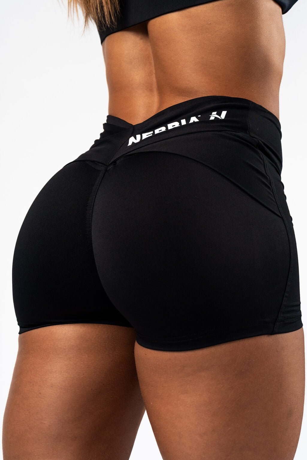 V - shaping Belt Shorts STRONG BEAUTY 428 Black - AlisiiaKholli