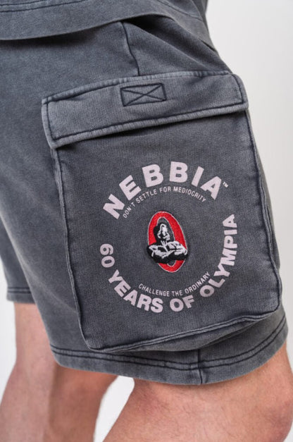Washed Loose Fit Cargo Shorts LEGACY 787 Black - AlisiiaKholli