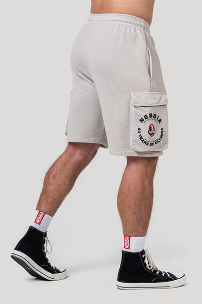 Washed Loose Fit Cargo Shorts LEGACY 787 Light grey - AlisiiaKholli