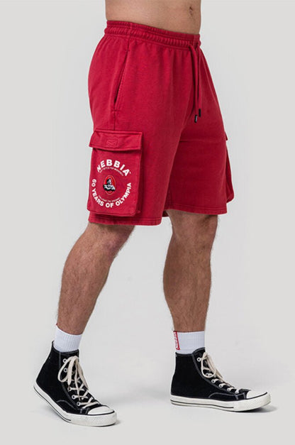 Washed Loose Fit Cargo Shorts LEGACY 787 Red - AlisiiaKholli