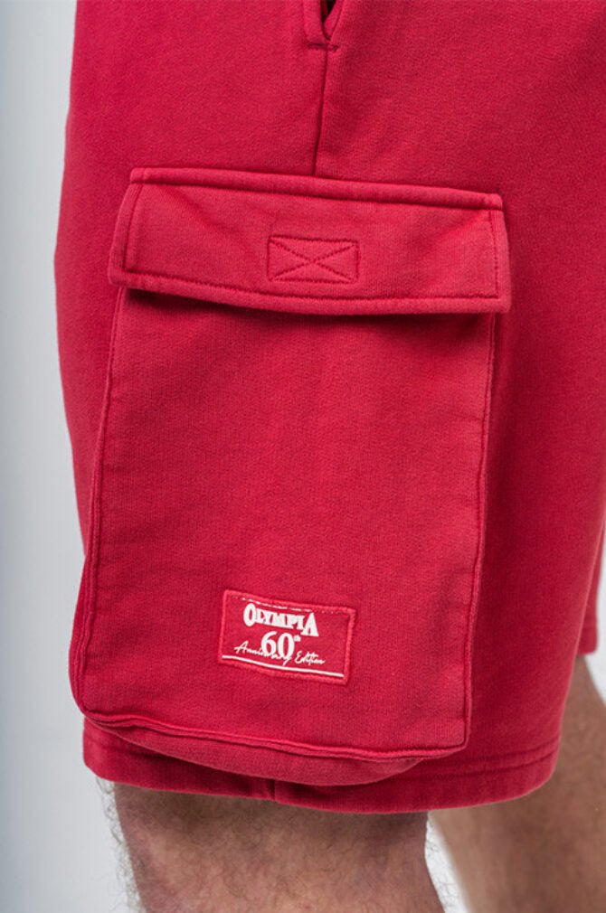 Washed Loose Fit Cargo Shorts LEGACY 787 Red - AlisiiaKholli