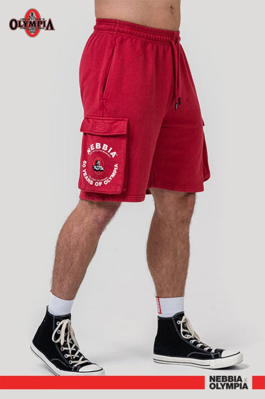 Washed Loose Fit Cargo Shorts LEGACY 787 Red - AlisiiaKholli