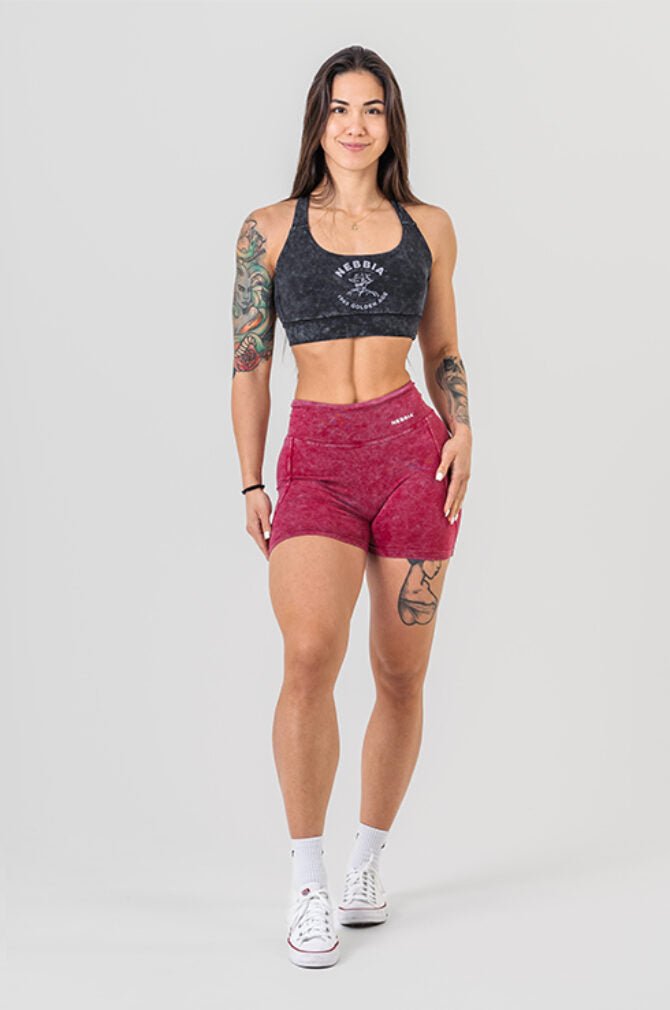 Washed Medium - Support Sports Bra GOLDEN AGE 778 Black - AlisiiaKholli