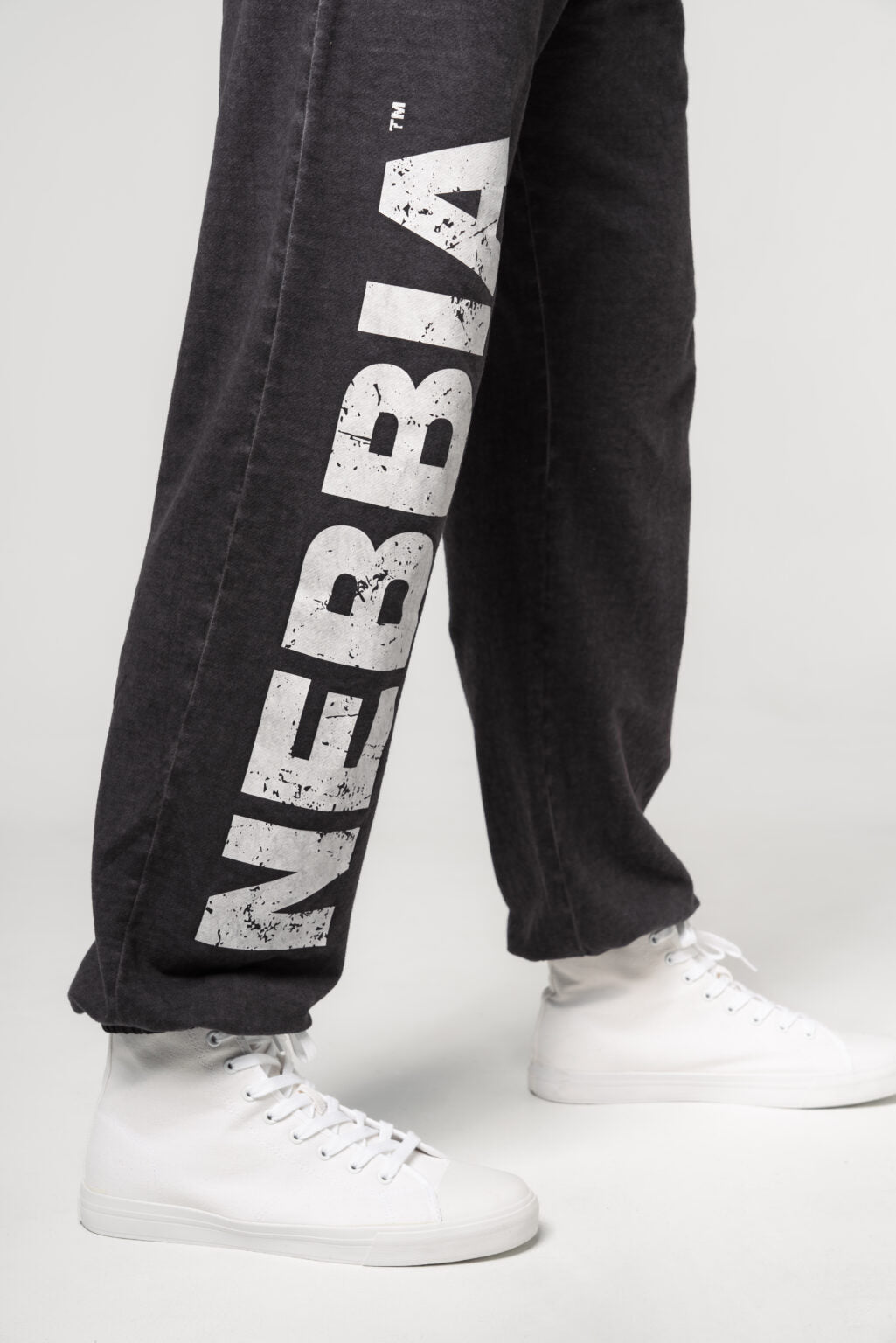 Washed - off Gym Sweatpants Baggy Style GYM BRO Black 373 - AlisiiaKholli