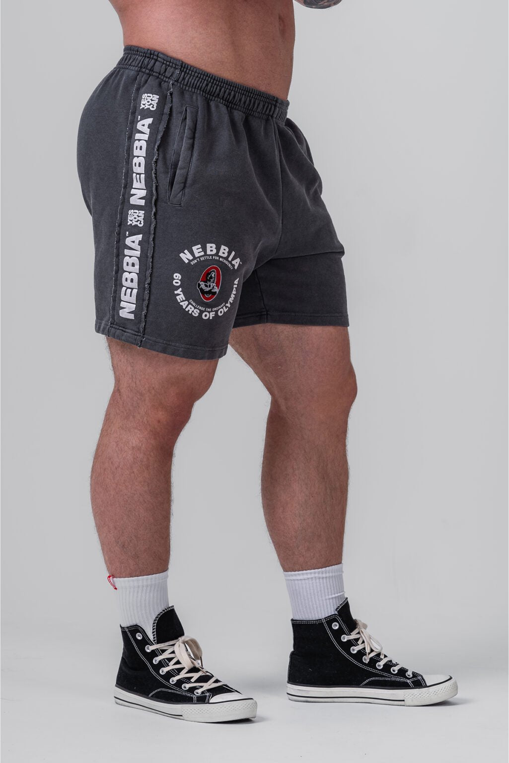 Washed Sweat Shorts LEGEND 786 Black - AlisiiaKholli