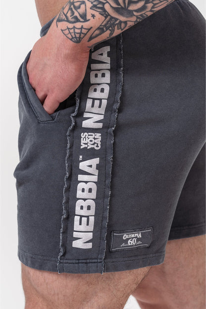 Washed Sweat Shorts LEGEND 786 Black - AlisiiaKholli